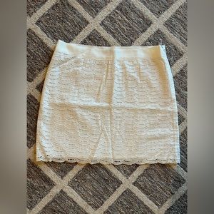 JCrew White eyelet Skirt